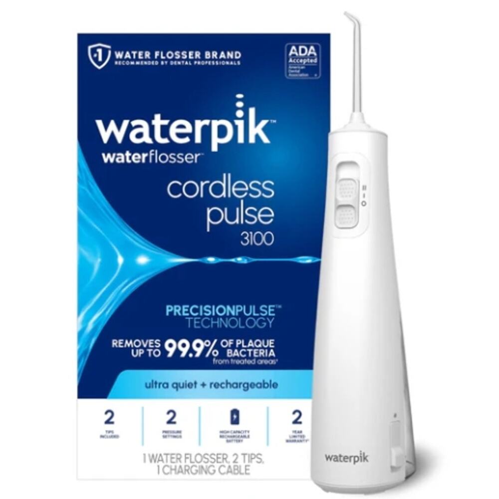 Waterpik Cordless Pulse 3100 Rechargeable Water Flosser, NWT in Open Box
